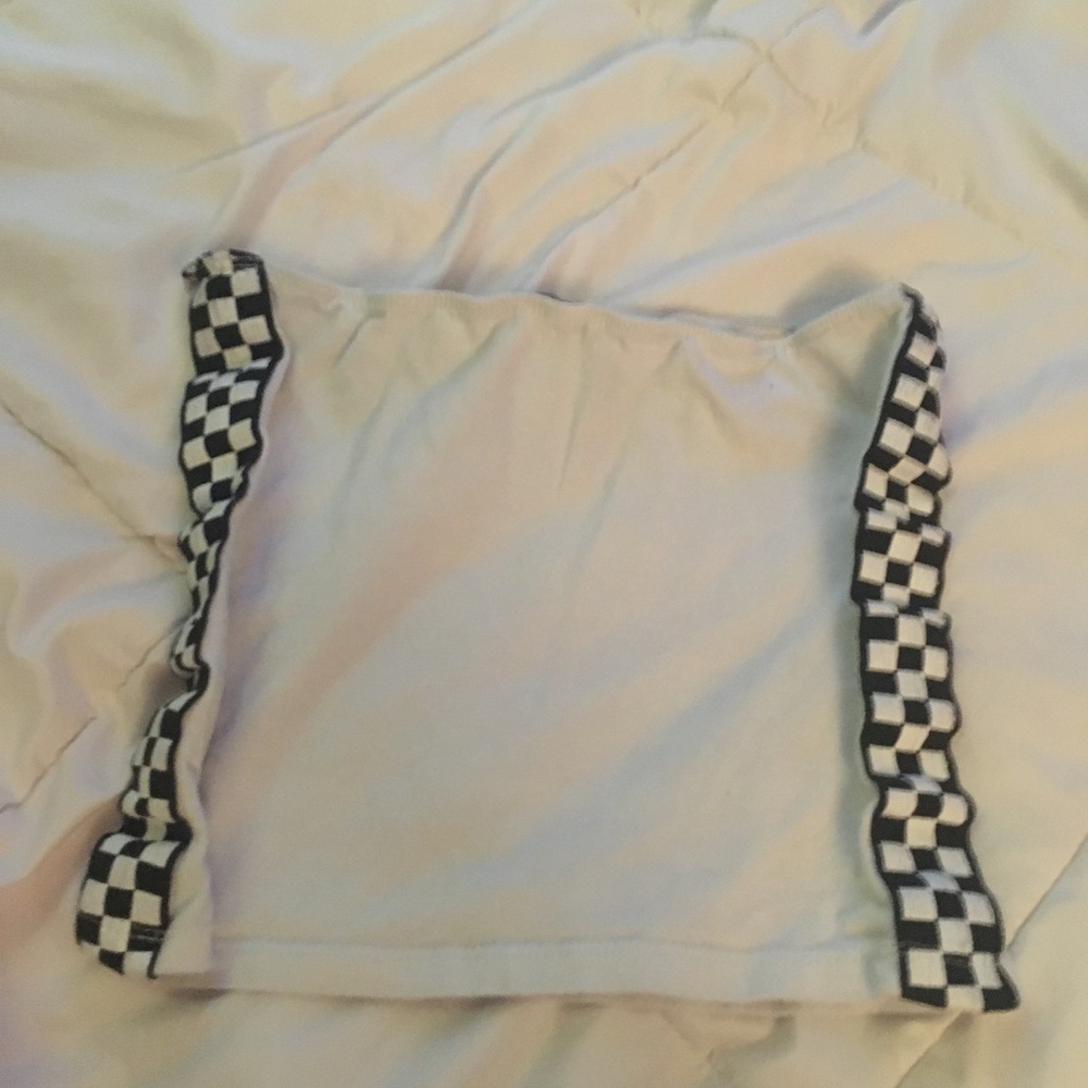 checkered tube top